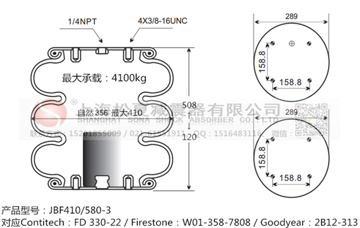 JBF410/580-3橡膠<a href='http://www.sc028ly.com/' target='_blank'><u>空氣彈簧</u></a>